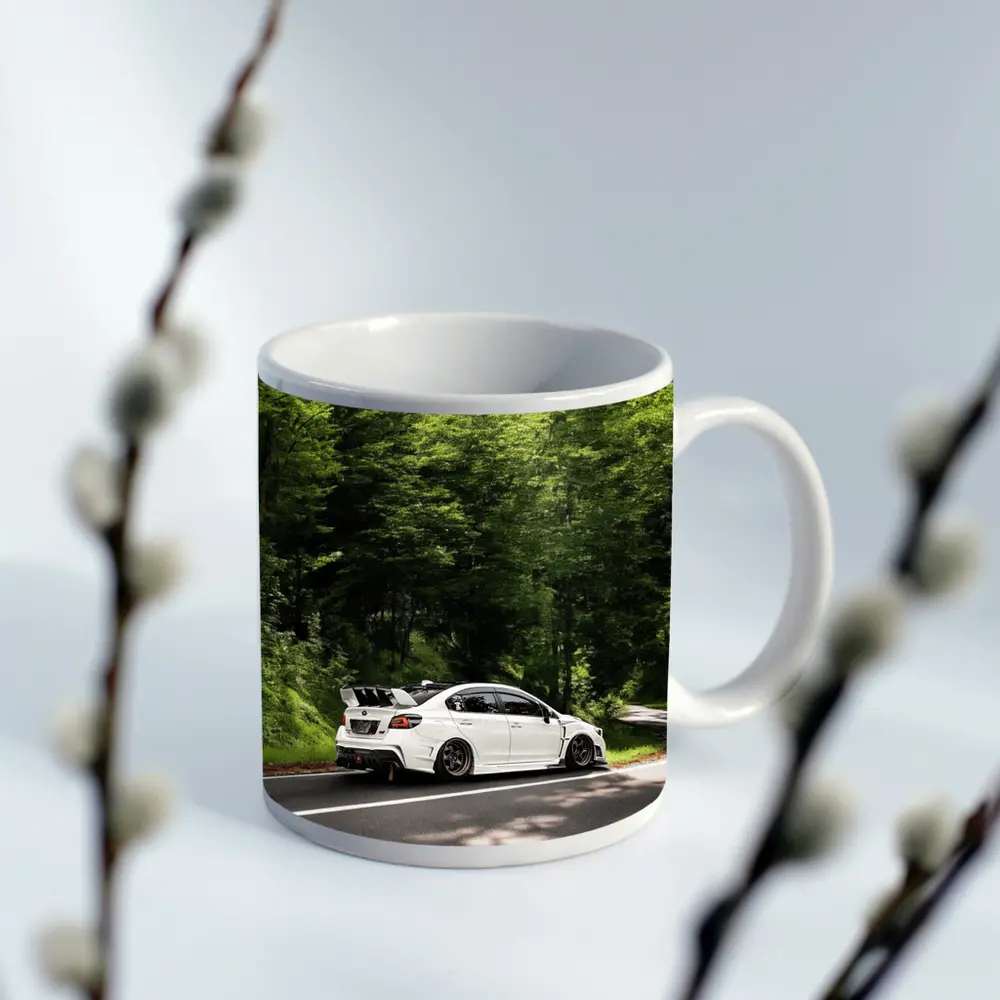 Subaru WRX STI White Forest Road Drive – Mugs