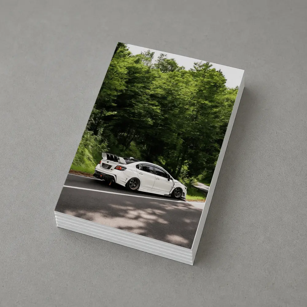 Subaru WRX STI White Forest Road Drive – Postcards