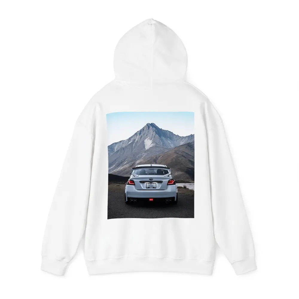 Subaru WRX STI Rear Mountain Backdrop – Hoodies