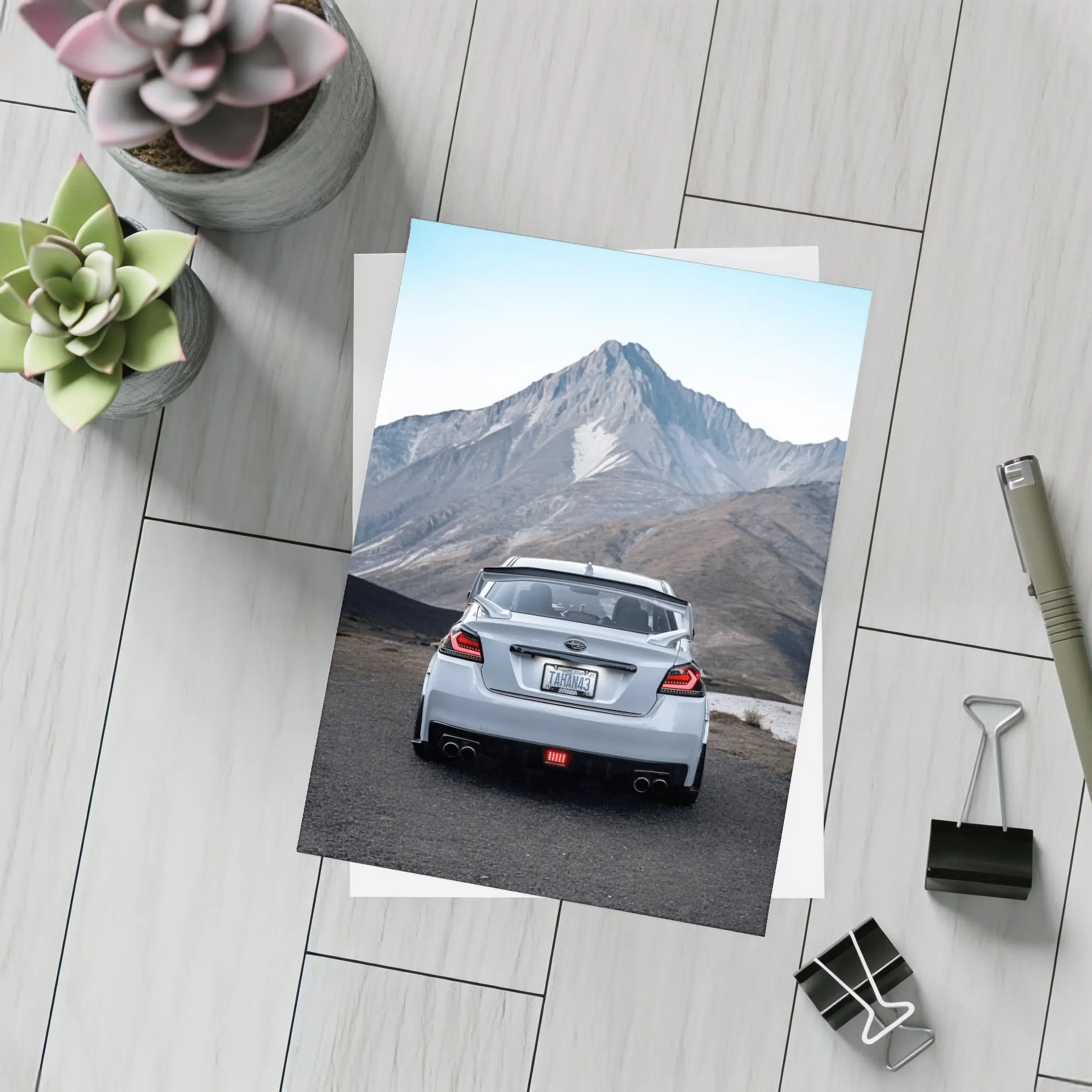 Subaru WRX STI Rear Mountain Backdrop – Postcards