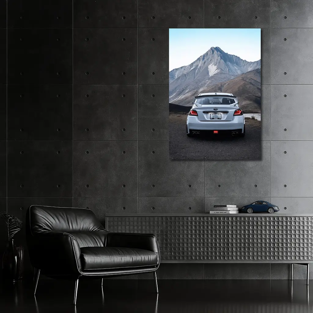 Subaru WRX STI Rear Mountain Backdrop – Wall Art