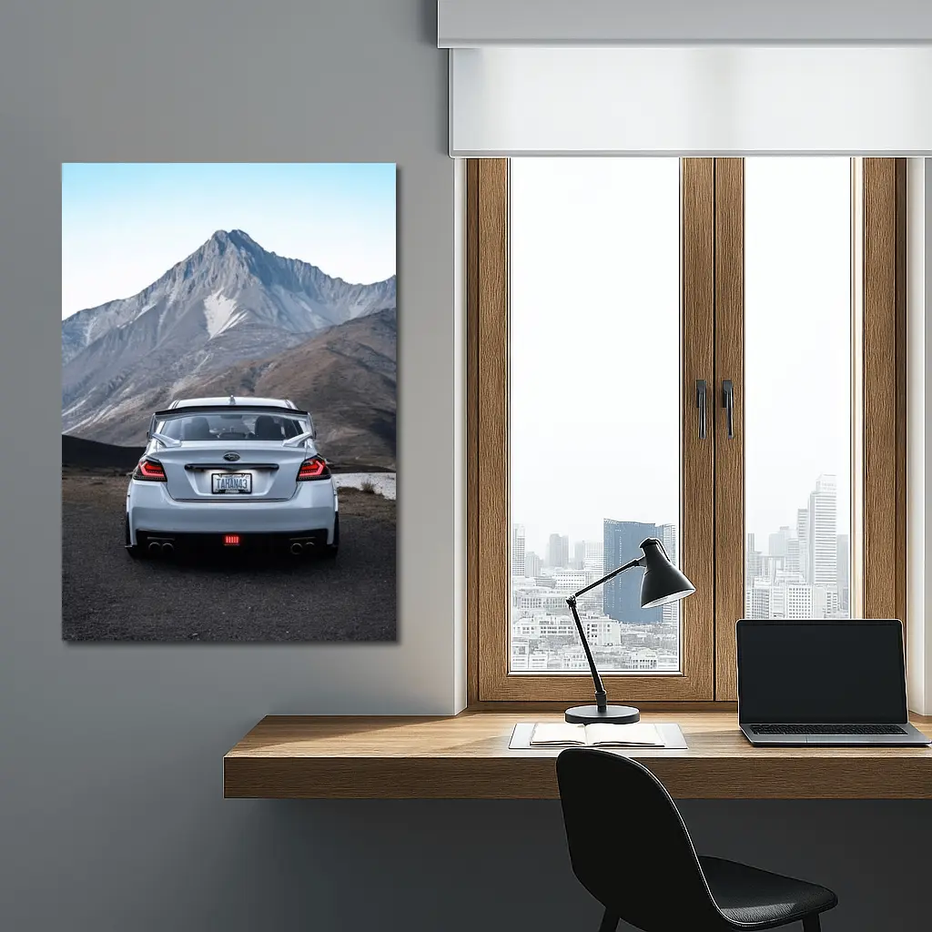 Subaru WRX STI Rear Mountain Backdrop – Wall Art