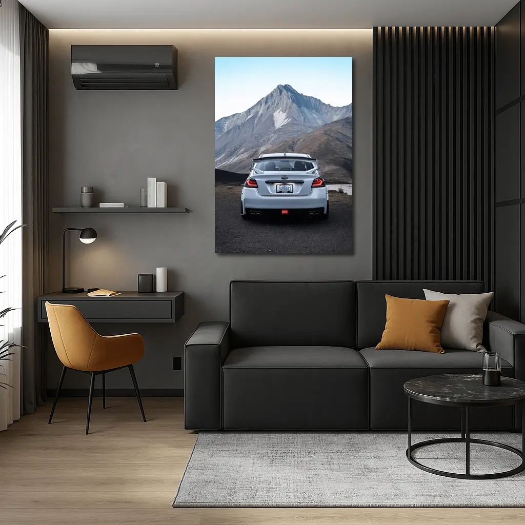 Subaru WRX STI Rear Mountain Backdrop – Wall Art