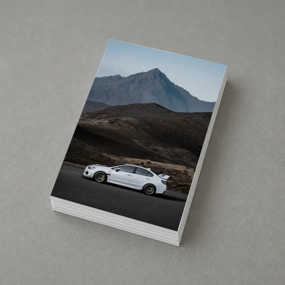 Subaru WRX STI White Mountain Road Shot – Postcards