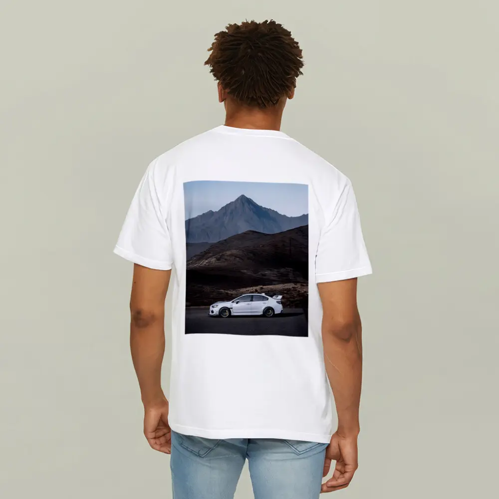 Subaru WRX STI White Mountain Road Shot – T-Shirts