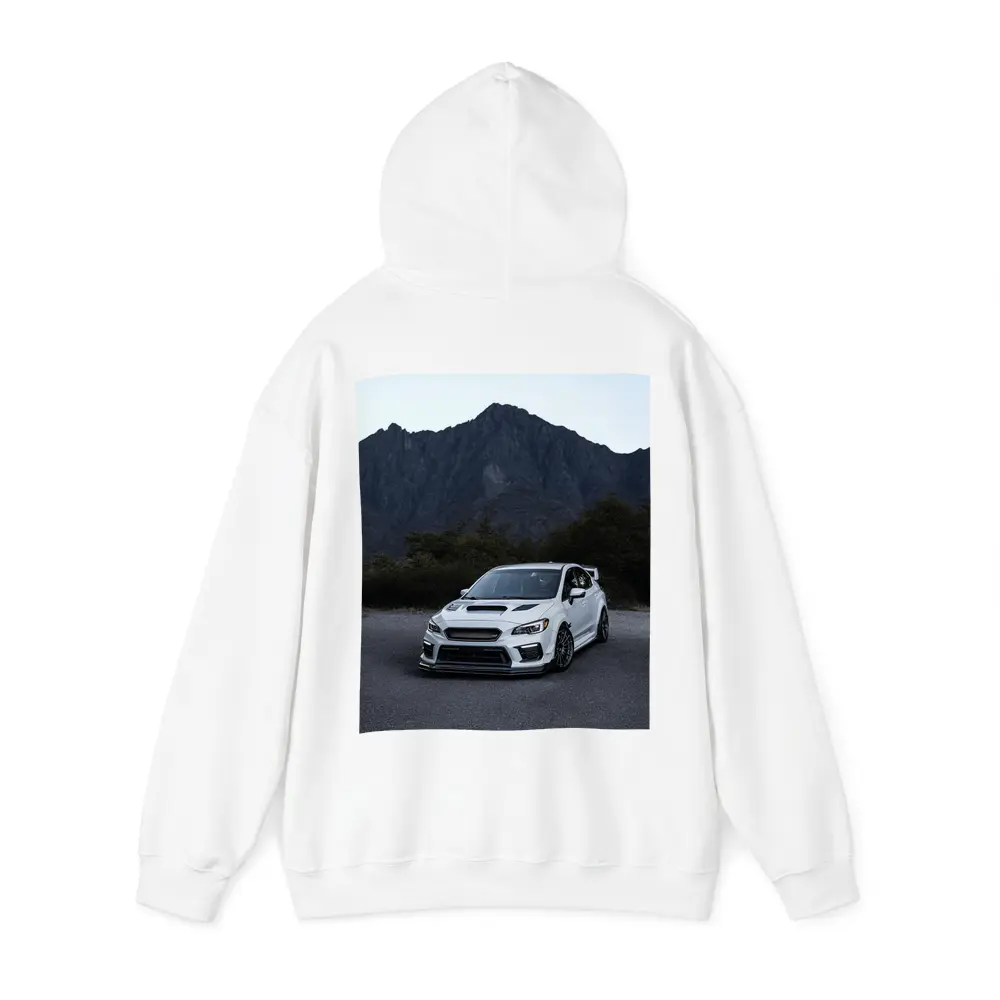 Subaru WRX STI White Mountain Road Scene – Hoodies