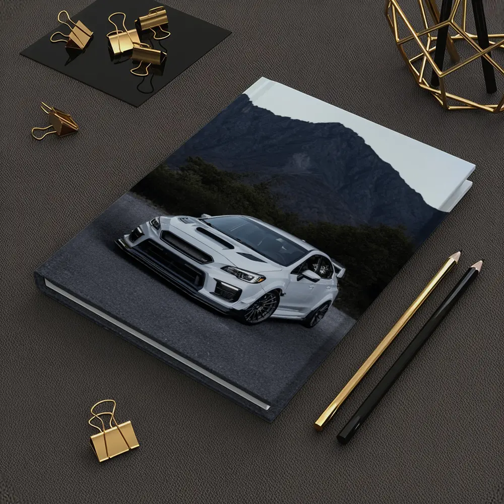 Subaru WRX STI White Mountain Road Scene – Notebooks