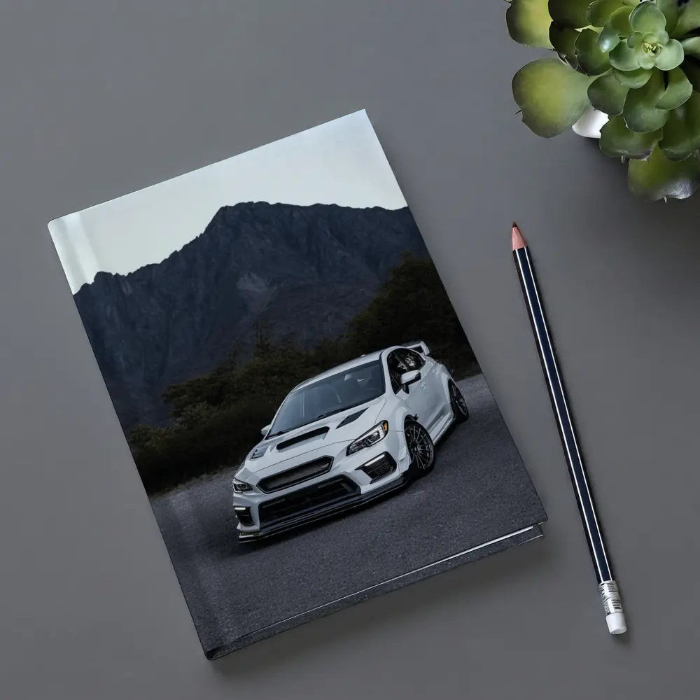Subaru WRX STI White Mountain Road Scene – Notebooks