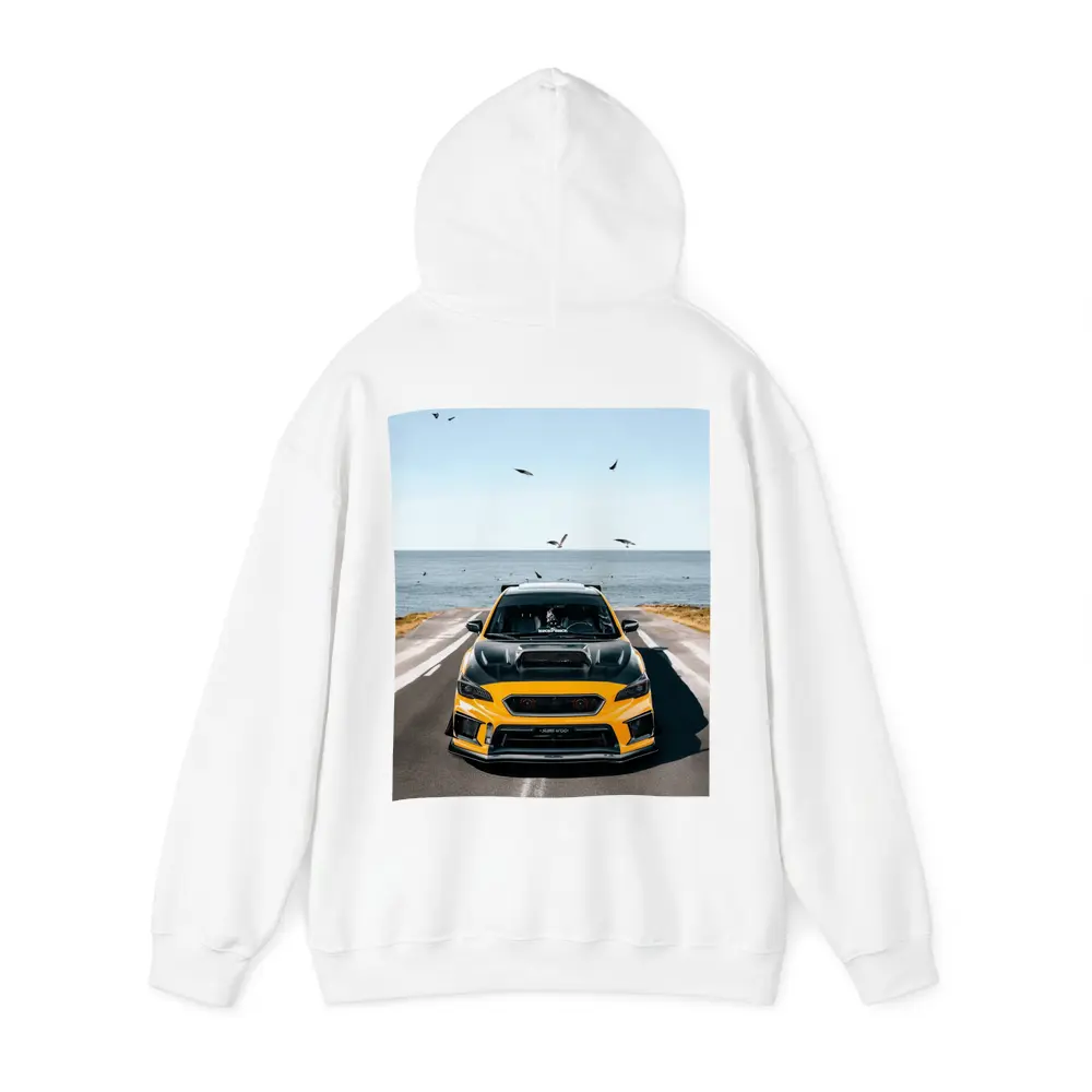 Subaru WRX Yellow Wide Body Coastal Road – Hoodies