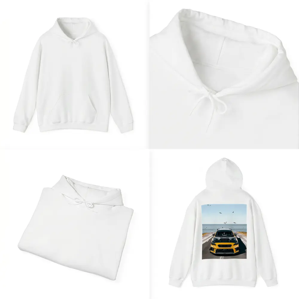 Subaru WRX Yellow Wide Body Coastal Road – Hoodies