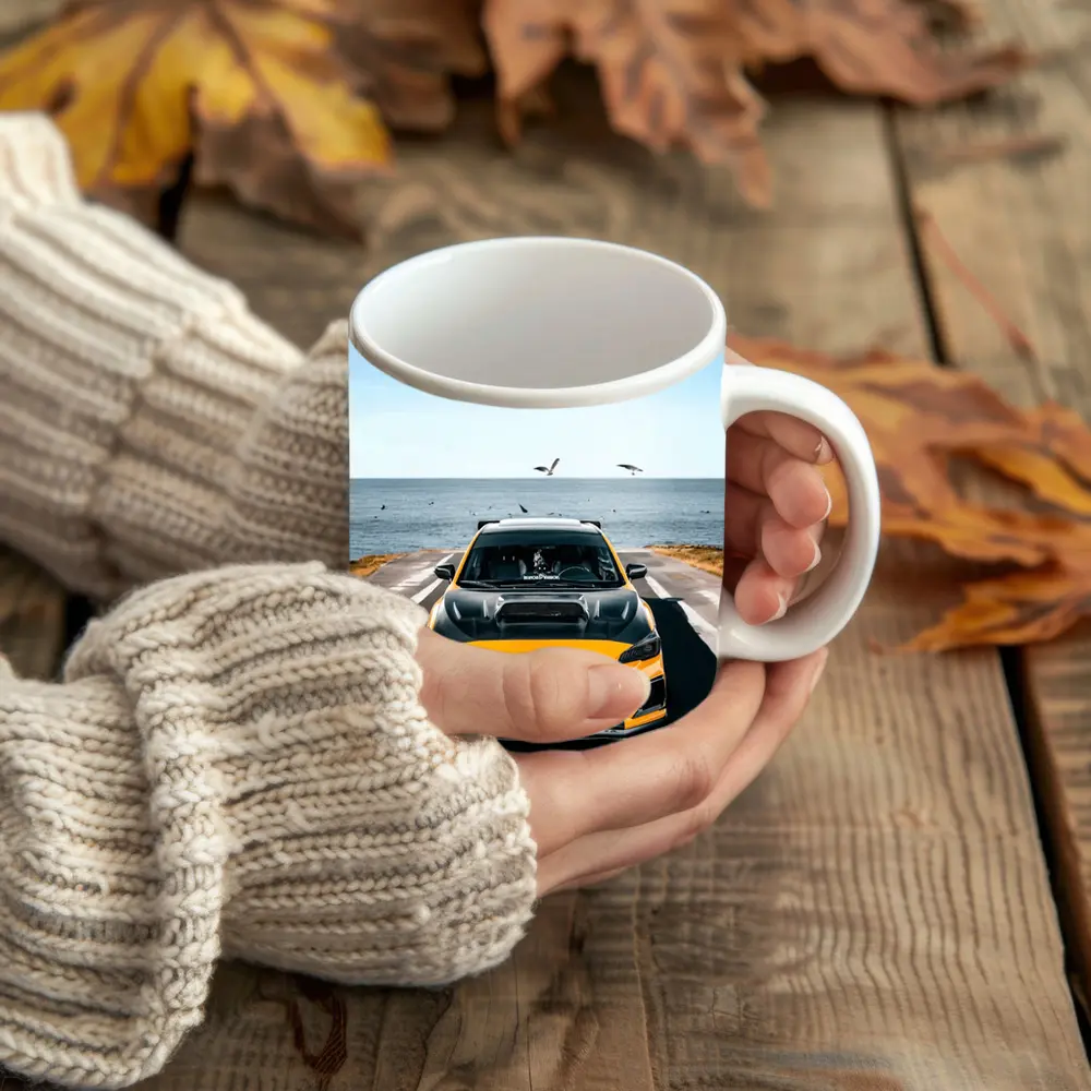 Subaru WRX Yellow Wide Body Coastal Road – Mugs