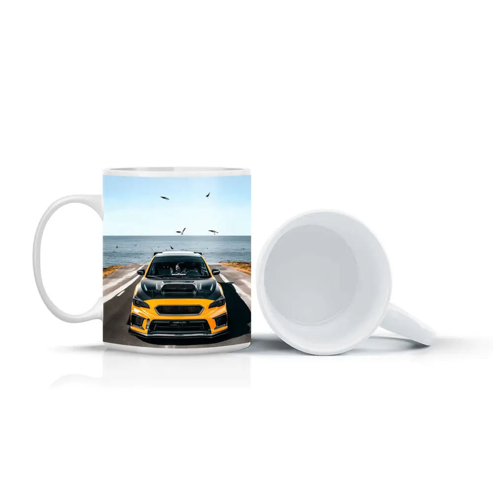 Subaru WRX Yellow Wide Body Coastal Road – Mugs