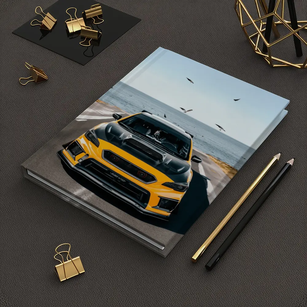 Subaru WRX Yellow Wide Body Coastal Road – Notebooks