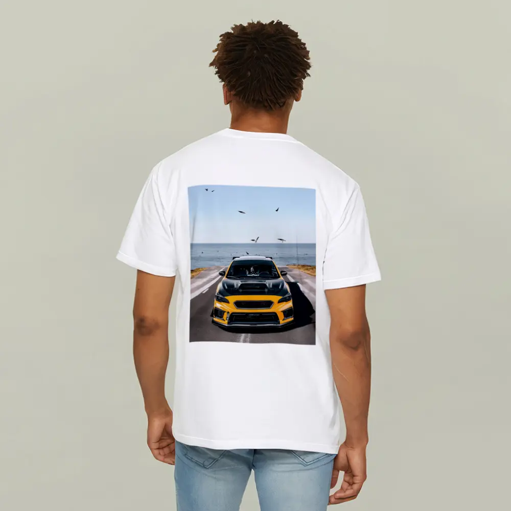 Subaru WRX Yellow Wide Body Coastal Road – T-Shirts