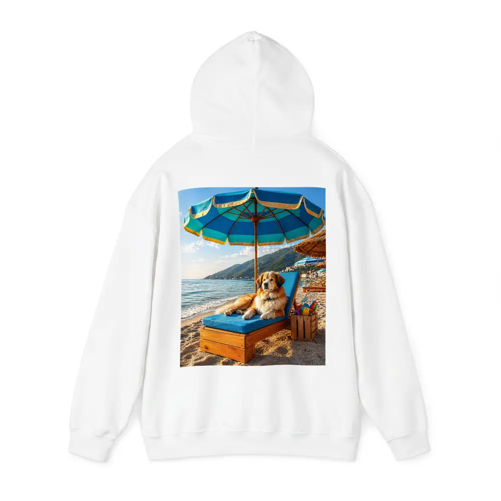 Golden Retriever Relaxing On Summer Beach – Hoodies