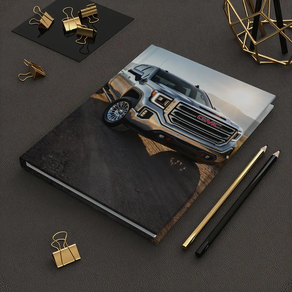 GMC Sierra Truck on Dusty Dirt Road – Notebooks