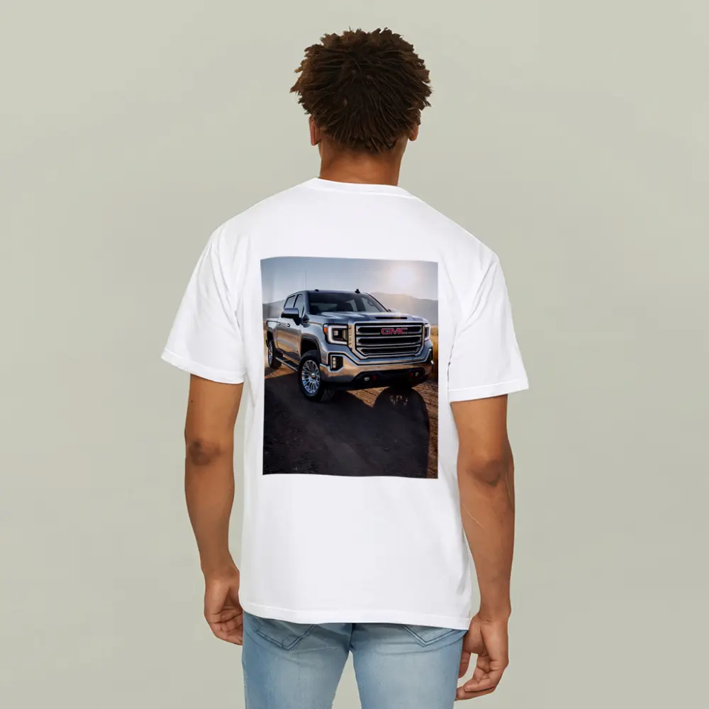 GMC Sierra Truck on Dusty Dirt Road – T-Shirts