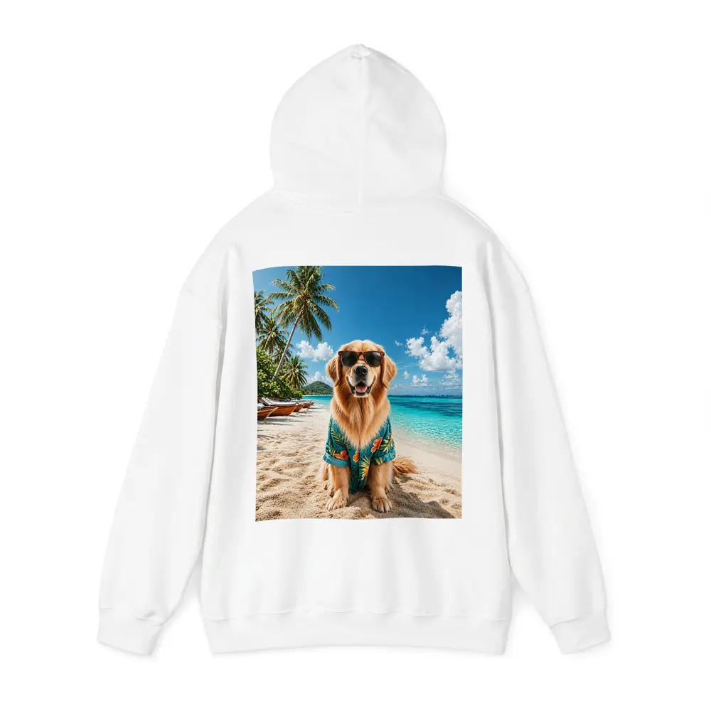 Golden Retriever Sunglasses Hawaiian Shirt Tropical Beach – Hoodies