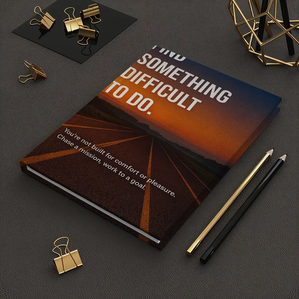 Find Something Difficult To Do Road Sunset – Notebooks