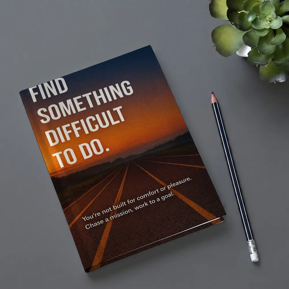 Find Something Difficult To Do Road Sunset – Notebooks