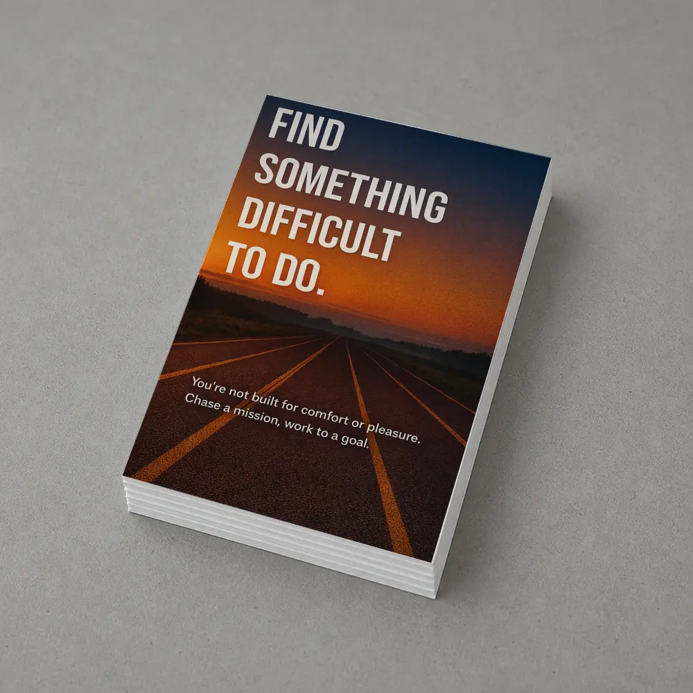 Find Something Difficult To Do Road Sunset – Postcards