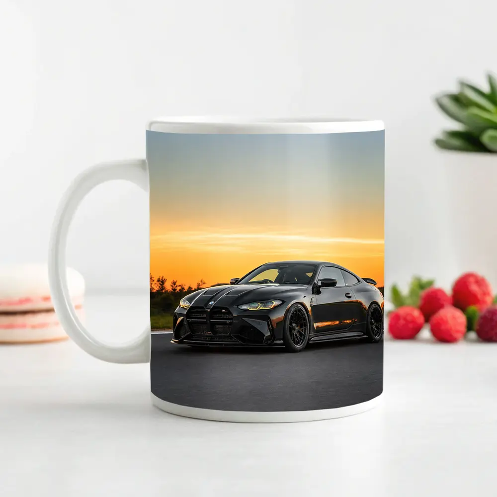 Black BMW M4 Coupe Sunset Track – Mugs
