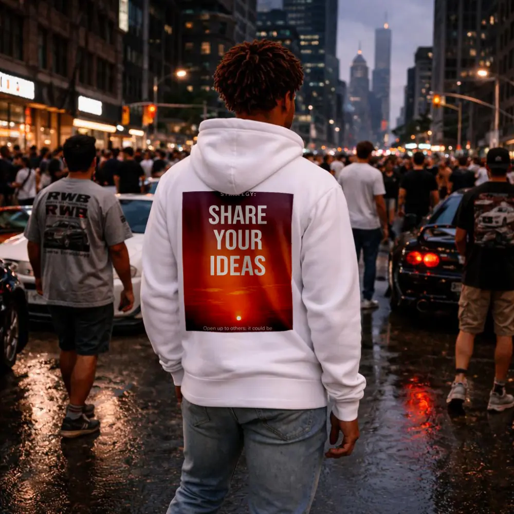 Share Your Ideas Sunset Motivational Quote – Hoodies