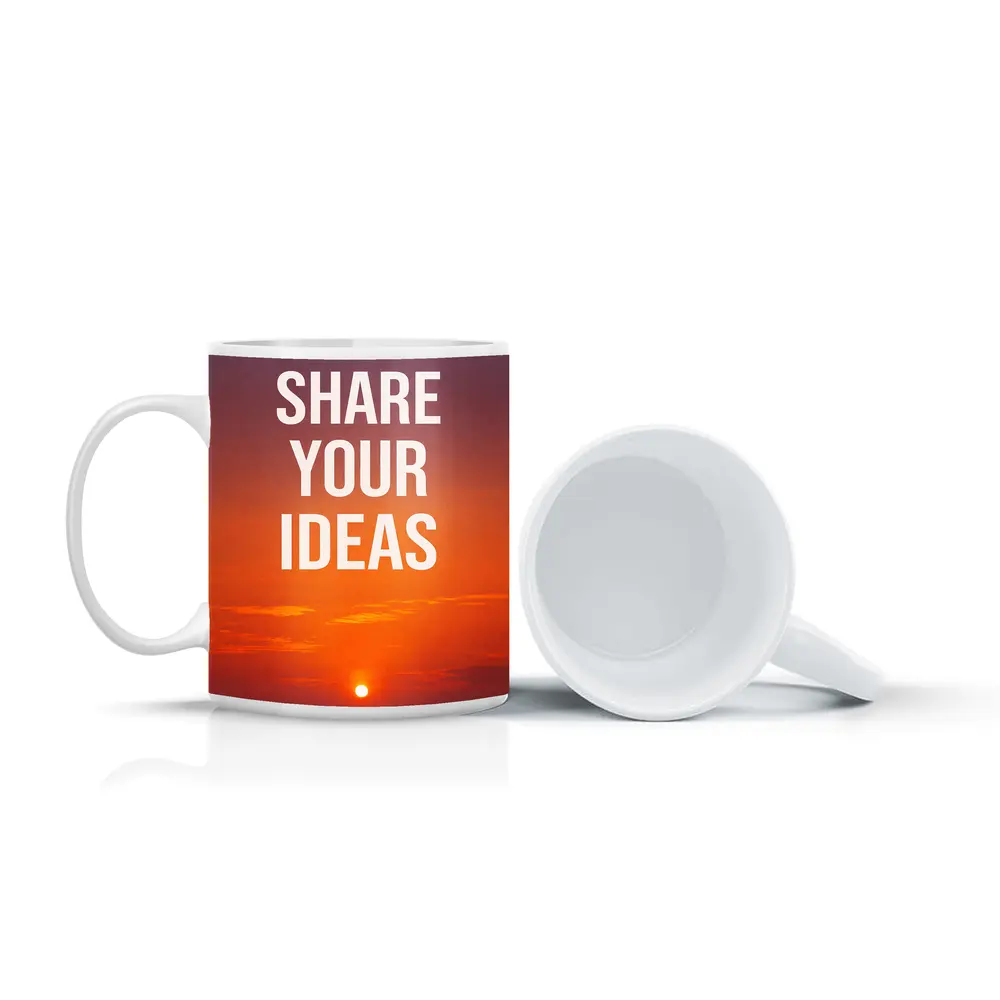 Share Your Ideas Sunset Motivational Quote – Mugs