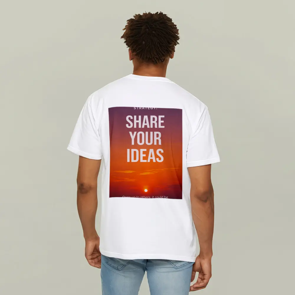Share Your Ideas Sunset Motivational Quote – T-Shirts