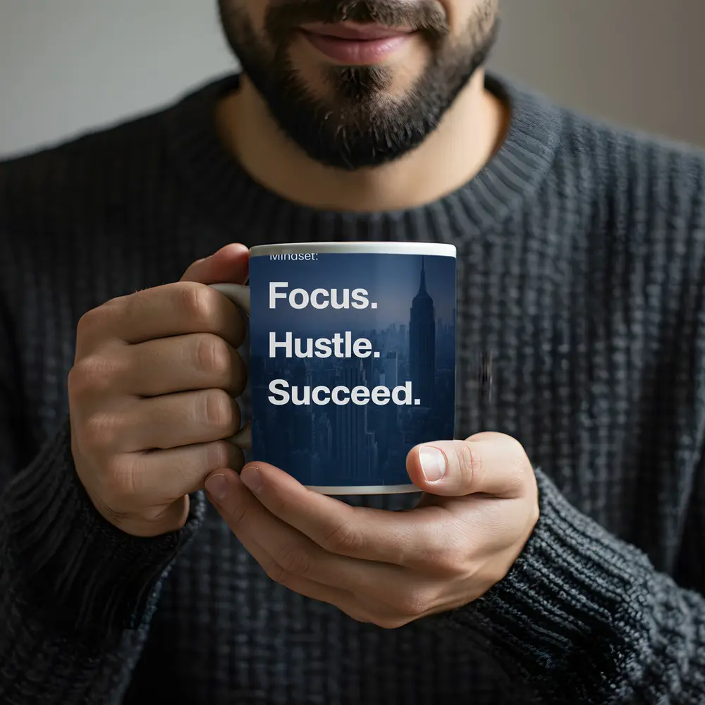 Focus Hustle Succeed Mindset New York City – Mugs