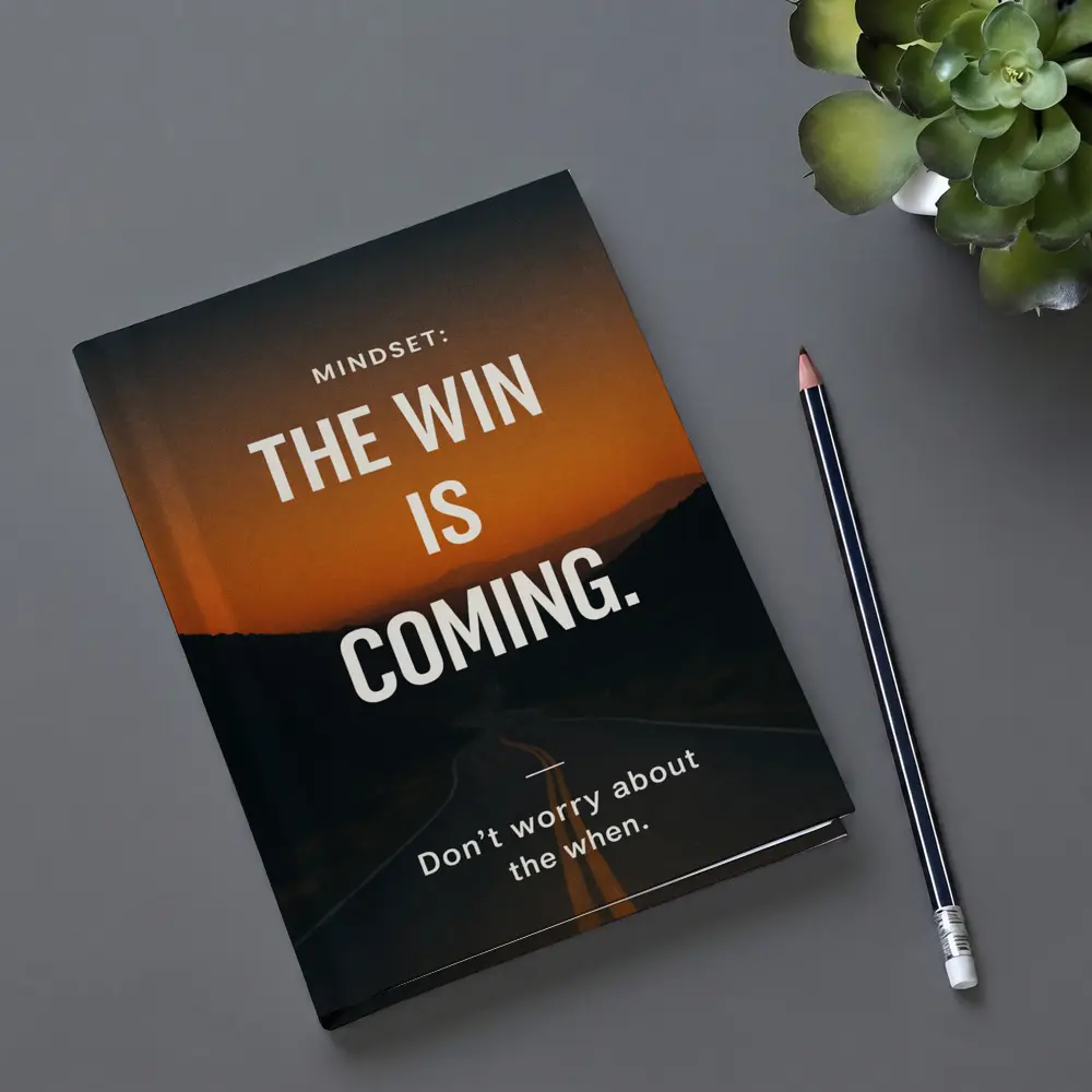 The Win Is Coming Mindset Road Sunset – Notebooks