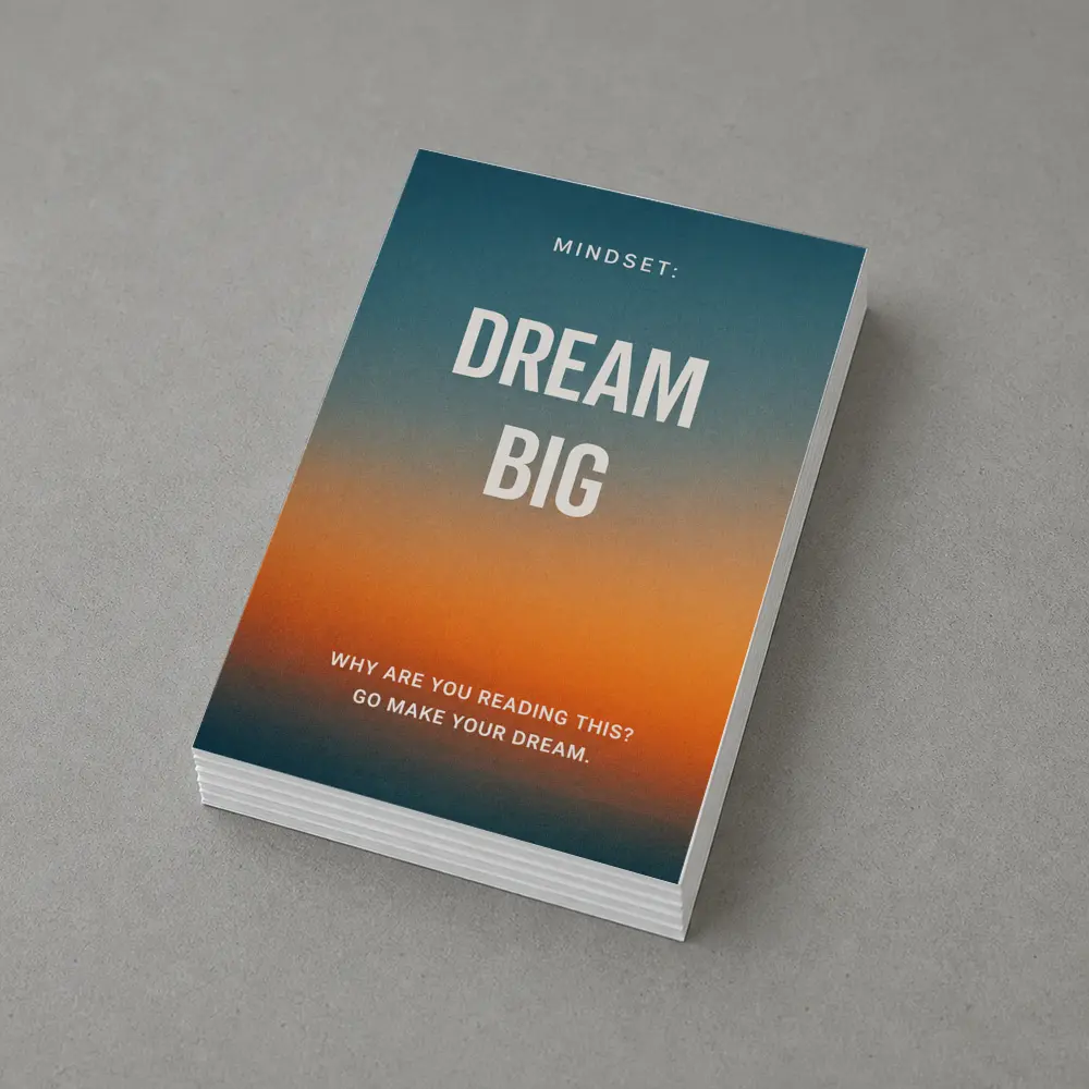 Dream Big Mindset Motivational Sunset Quote – Postcards