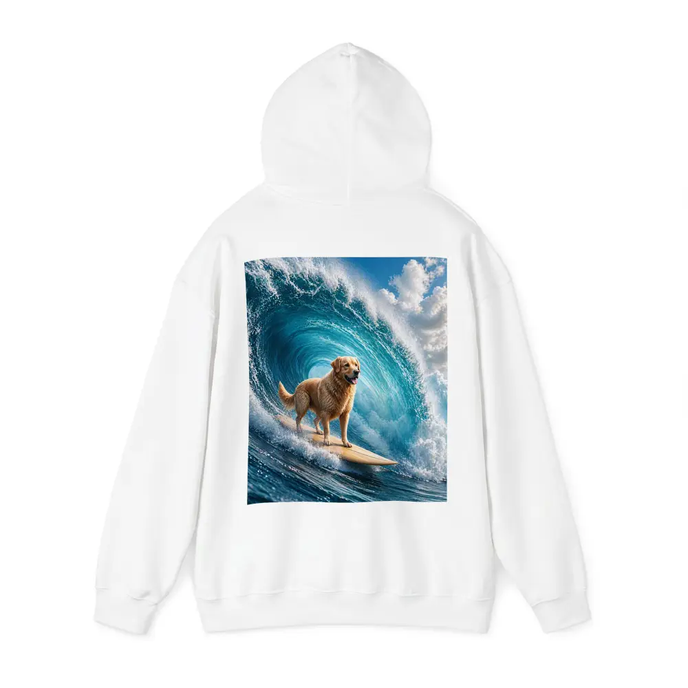 Golden Retriever Surfing Giant Ocean Wave – Hoodies
