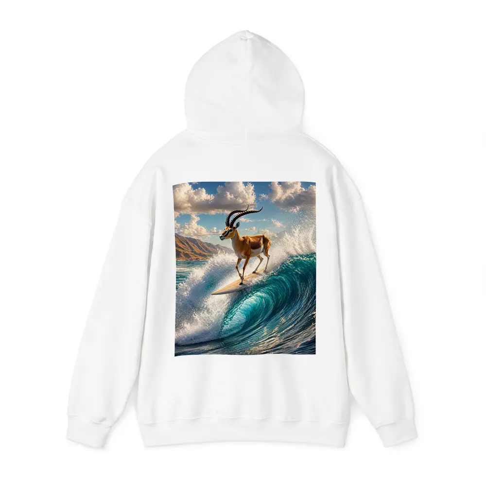 Antelope Surfing Giant Ocean Wave Art – Hoodies
