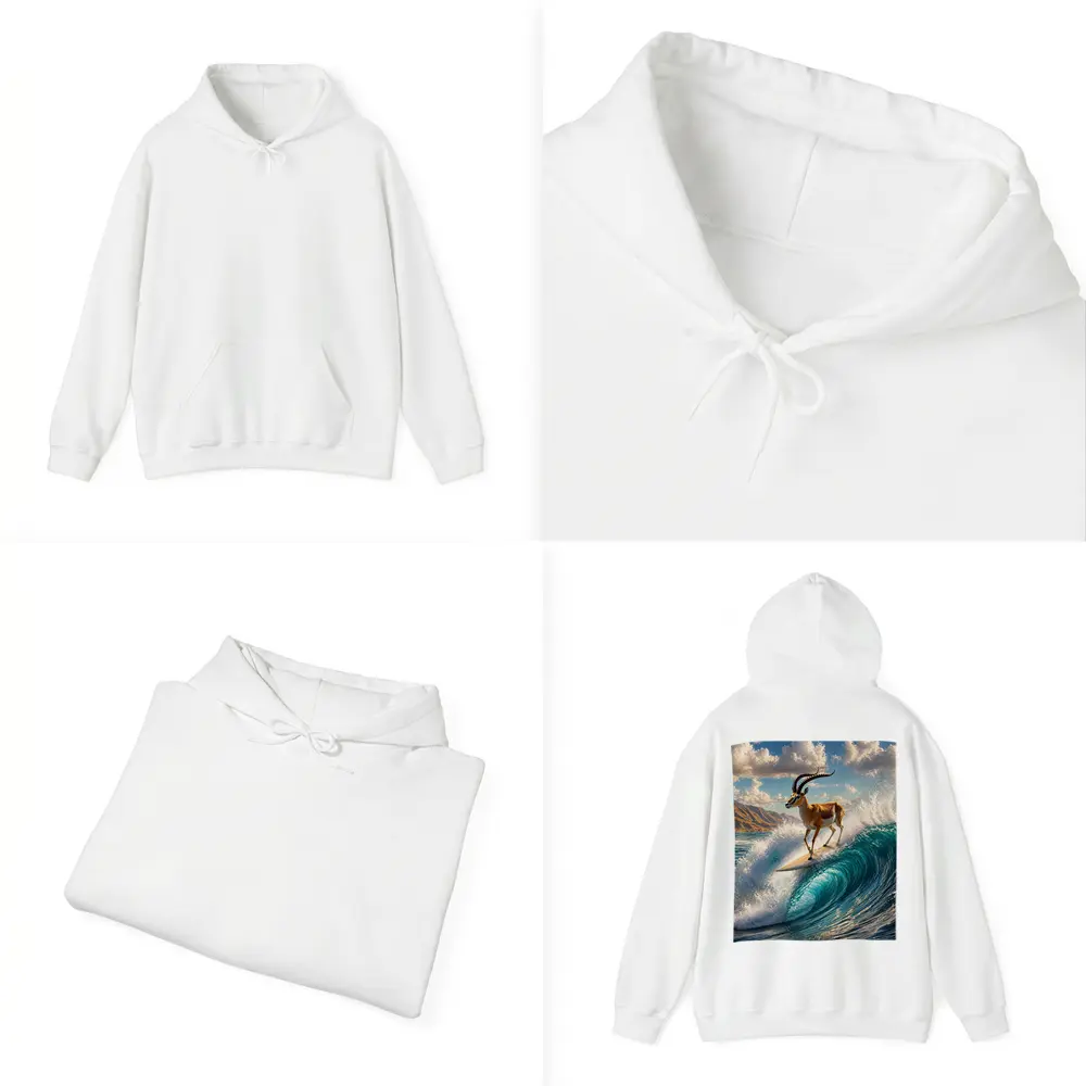 Antelope Surfing Giant Ocean Wave Art – Hoodies