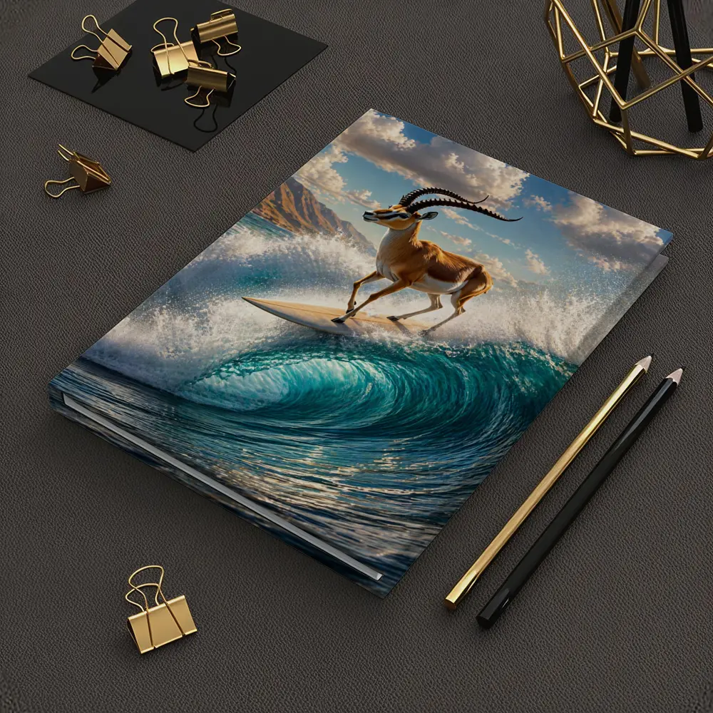 Antelope Surfing Giant Ocean Wave Art – Notebooks