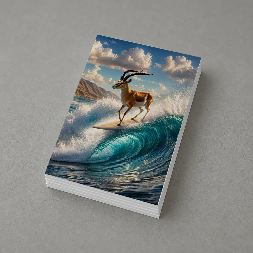 Antelope Surfing Giant Ocean Wave Art – Postcards