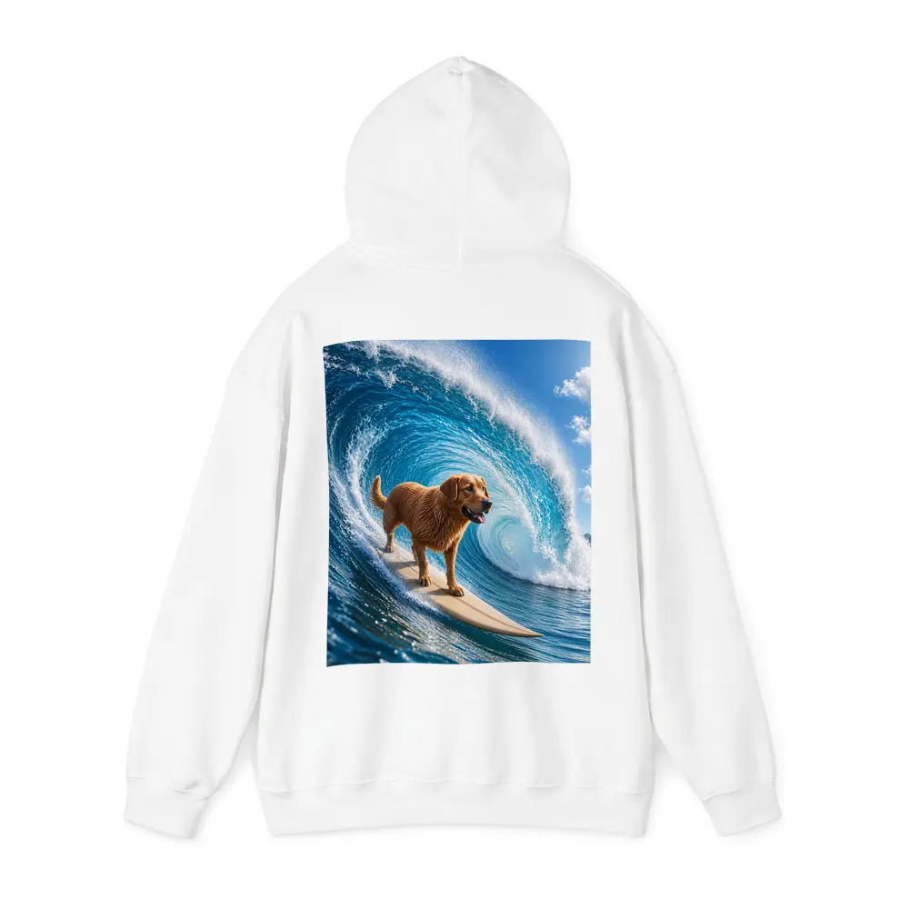 Golden Retriever Surfing Giant Ocean Wave – Hoodies