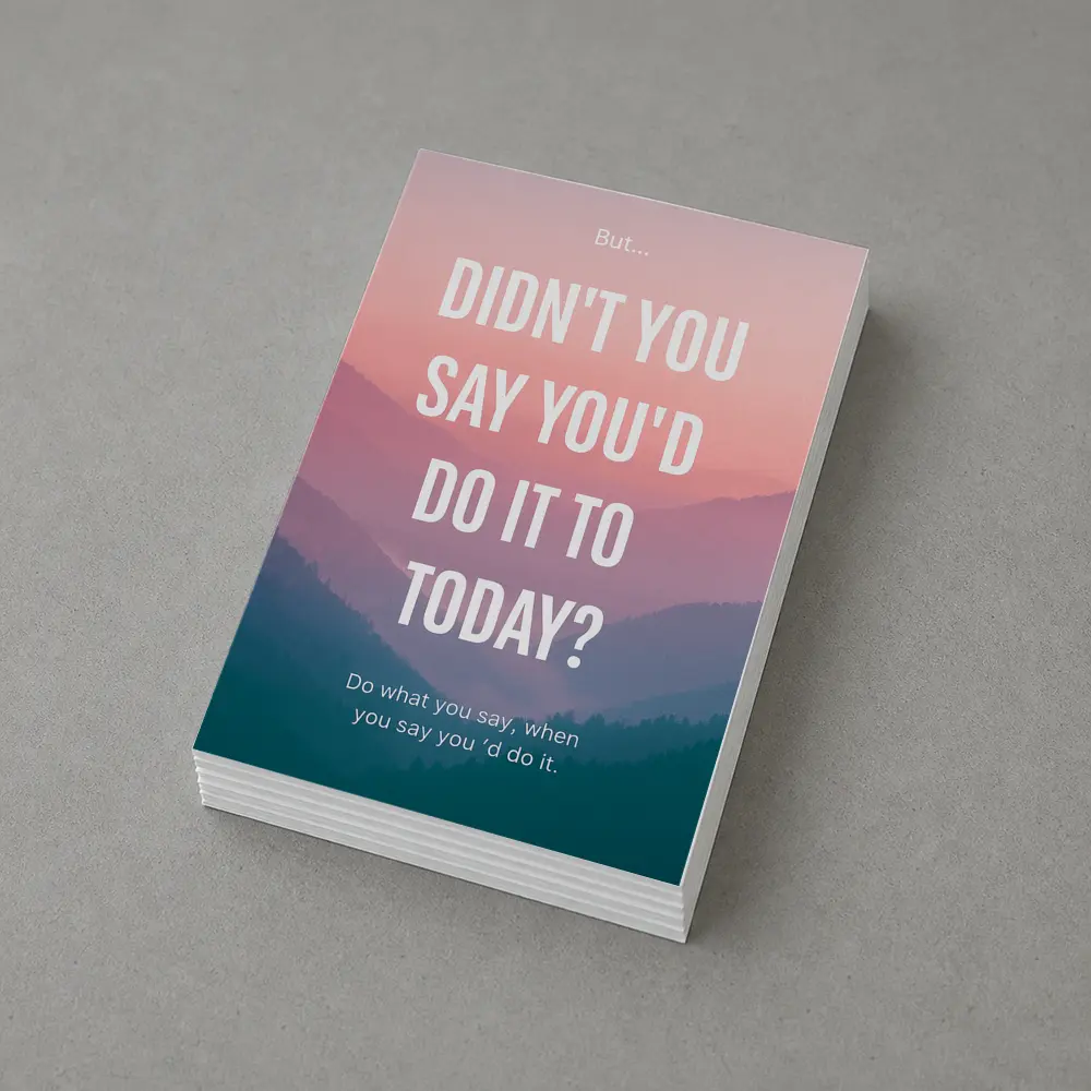 Motivational Quote Pink Mountain Sunrise Landscape – Postcards