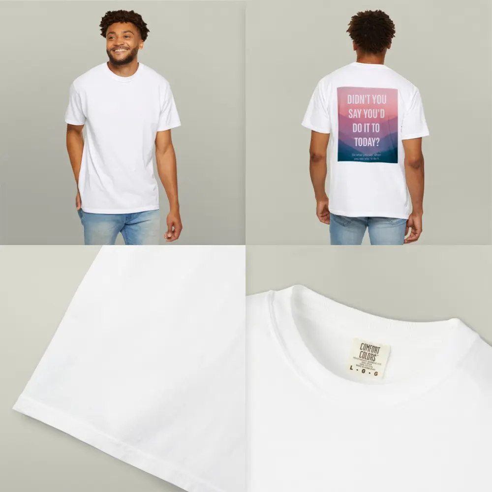 Motivational Quote Pink Mountain Sunrise Landscape – T-Shirts
