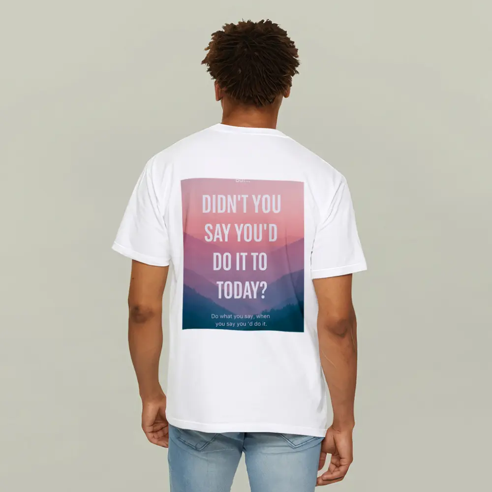 Motivational Quote Pink Mountain Sunrise Landscape – T-Shirts