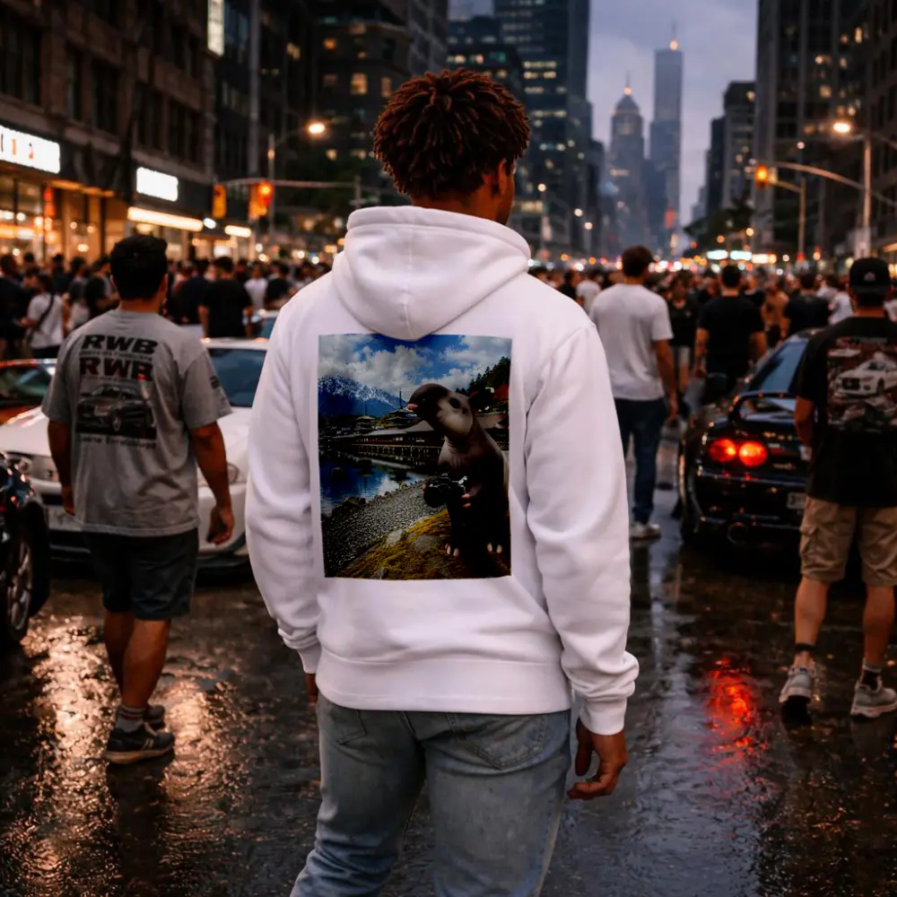 Tapir Tourist Holding Camera Japanese Temple – Hoodies