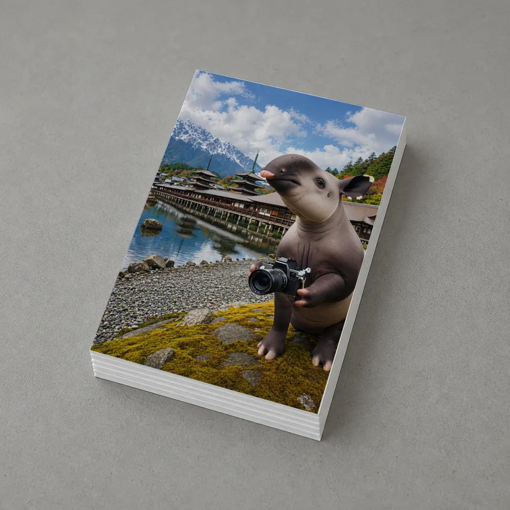 Tapir Tourist Holding Camera Japanese Temple – Postcards
