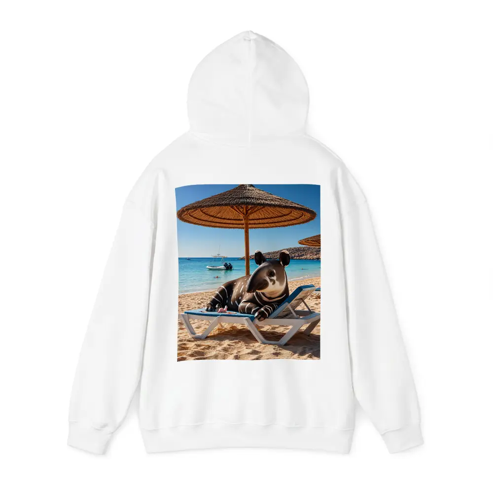 Tapir Relaxing On Sunny Beach Chair – Hoodies