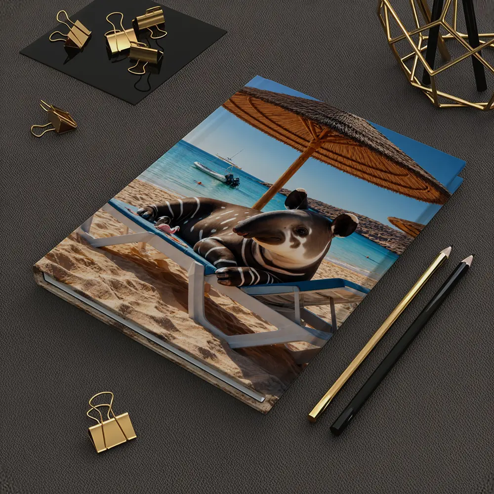 Tapir Relaxing On Sunny Beach Chair – Notebooks