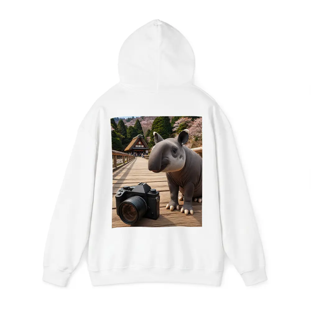 Tapir With Camera On Japanese Bridge – Hoodies