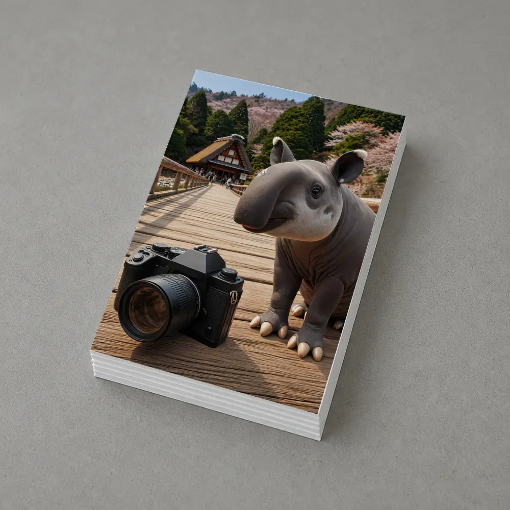 Tapir With Camera On Japanese Bridge – Postcards