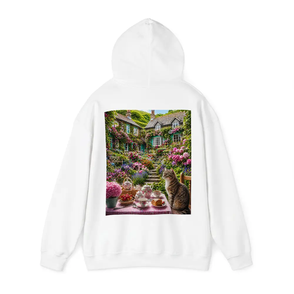 Tabby Cat English Cottage Garden Tea Setting – Hoodies