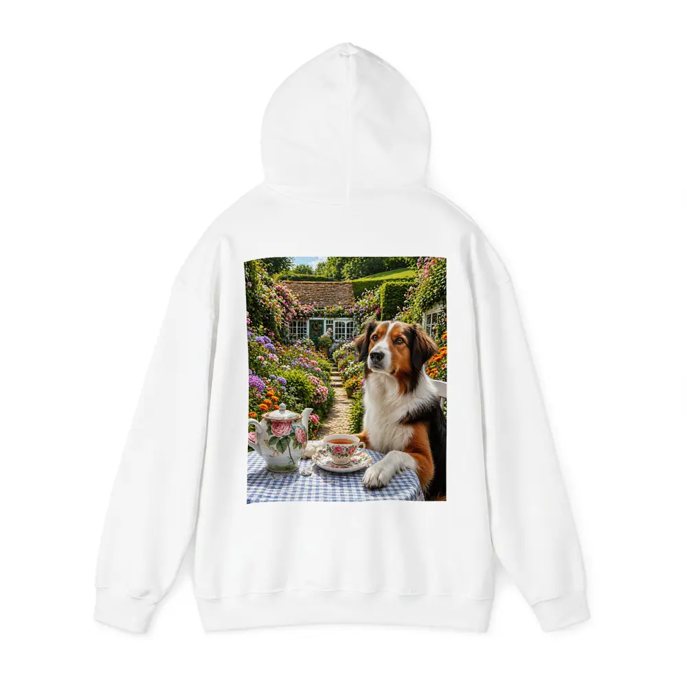 Border Collie Tea Garden Cottage Flowers – Hoodies
