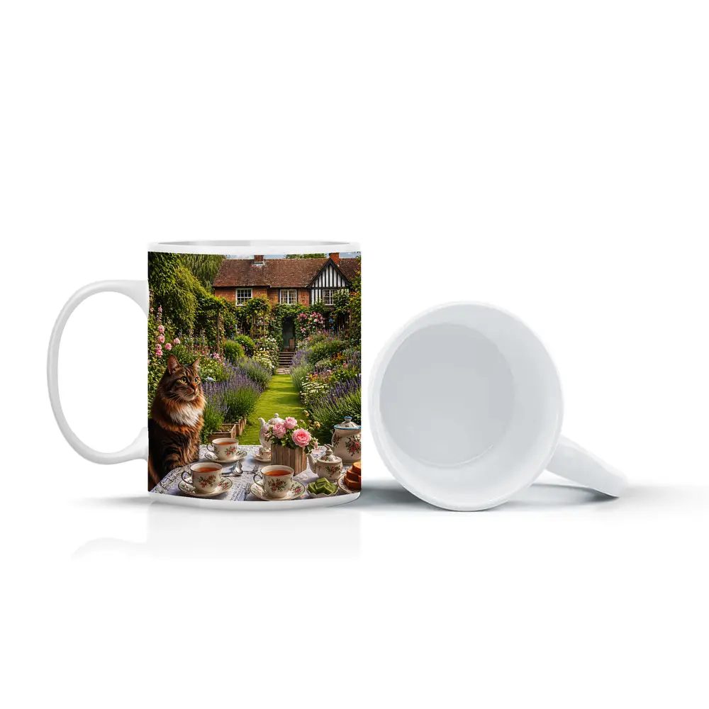 Maine Coon Cat English Cottage Garden Tea – Mugs